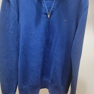 Tommy Hilfiger Men's Zip Up Blue Sweater